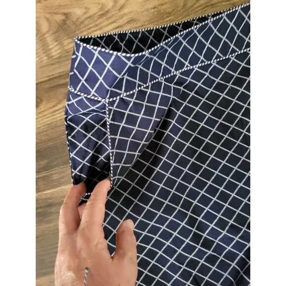 LL Bean Navy Blue Anchor Nautical Lightweight Skirt Sz 10 Pockets - Picture 4 of 6